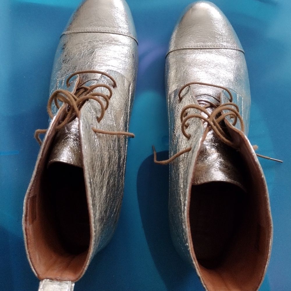 Size 11 Faux Leather Golden Boots
